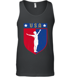Distressed USA Red, White and Blue Soccer US Shield Flag Men's Tank Top