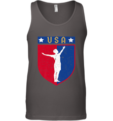 Distressed USA Red, White and Blue Soccer US Shield Flag Men's Tank Top Men's Tank Top - belovedtshirt