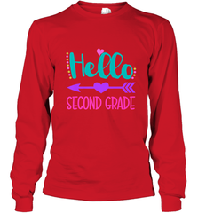 Hello Second Grade 2nd Grade Teachers Students Gift Long Sleeve T-Shirt Long Sleeve T-Shirt - belovedtshirt