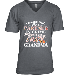 Crazy Grandma design Men's V-Neck Men's V-Neck - belovedtshirt