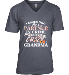 Crazy Grandma design Men's V-Neck Men's V-Neck - belovedtshirt