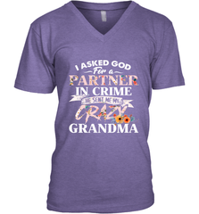 Crazy Grandma design Men's V-Neck Men's V-Neck - belovedtshirt