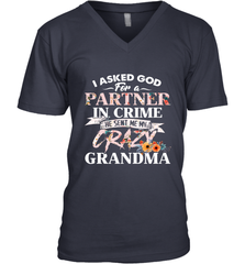 Crazy Grandma design Men's V-Neck Men's V-Neck - belovedtshirt