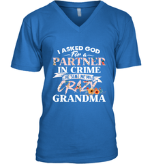 Crazy Grandma design Men's V-Neck Men's V-Neck - belovedtshirt