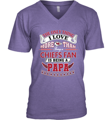 NFL The Only Thing I Love More Than Being A Kansas City Chiefs Fan Is Being A Papa Football Men's V-Neck Men's V-Neck - belovedtshirt