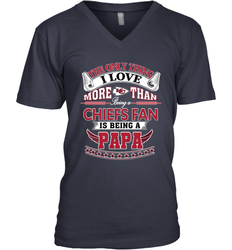 NFL The Only Thing I Love More Than Being A Kansas City Chiefs Fan Is Being A Papa Football Men's V-Neck