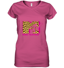 MTV Logo Leopard Print Women's V-Neck T-Shirt Women's V-Neck T-Shirt - belovedtshirt