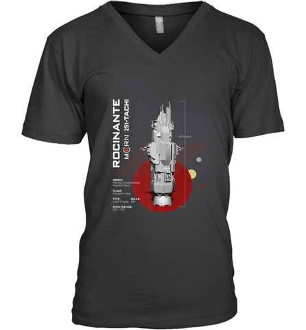 The Expanse Rocinante Ship Men's V-Neck Men's V-Neck / Black / S Men's V-Neck - belovedtshirt