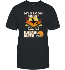 Broom Broke So I Became A Fan of Cleveland Browns  Halloween Costume Men's T-Shirt Men's T-Shirt - belovedtshirt