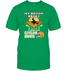 Broom Broke So I Became A Fan of Cleveland Browns  Halloween Costume Men's T-Shirt Men's T-Shirt - belovedtshirt