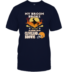 Broom Broke So I Became A Fan of Cleveland Browns  Halloween Costume Men's T-Shirt Men's T-Shirt - belovedtshirt