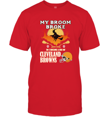 Broom Broke So I Became A Fan of Cleveland Browns  Halloween Costume Men's T-Shirt Men's T-Shirt - belovedtshirt