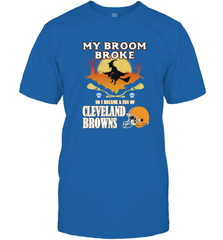 Broom Broke So I Became A Fan of Cleveland Browns  Halloween Costume Men's T-Shirt Men's T-Shirt - belovedtshirt