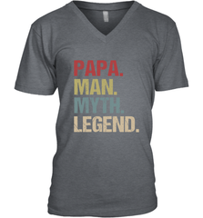 Papa Man Myth Legend Dad Father Men's V-Neck Men's V-Neck - belovedtshirt