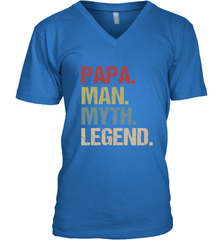 Papa Man Myth Legend Dad Father Men's V-Neck Men's V-Neck - belovedtshirt