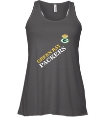 NFL Green Bay Packers Logo with Champion Crown Women's Racerback Tank Women's Racerback Tank - belovedtshirt