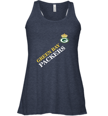 NFL Green Bay Packers Logo with Champion Crown Women's Racerback Tank Women's Racerback Tank - belovedtshirt