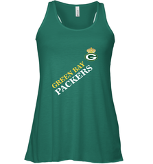 NFL Green Bay Packers Logo with Champion Crown Women's Racerback Tank Women's Racerback Tank - belovedtshirt