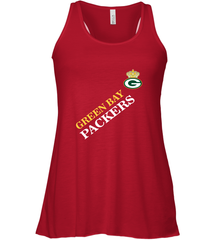 NFL Green Bay Packers Logo with Champion Crown Women's Racerback Tank Women's Racerback Tank - belovedtshirt