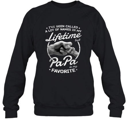 Papa Fathers Day Grandpa or Dad Crewneck Sweatshirt Crewneck Sweatshirt / Black / S Crewneck Sweatshirt - belovedtshirt