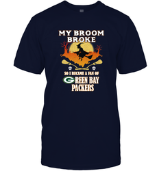 Broom Broke So I Became A Fan of Green Bay Packers  NFL Halloween Costume Men's T-Shirt