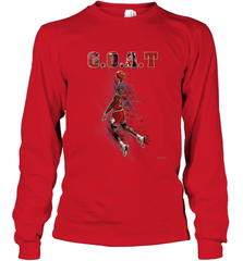 Basketball  Chicago Jordan G.O.A.T. Dunk Long Sleeve T-Shirt Long Sleeve T-Shirt - belovedtshirt