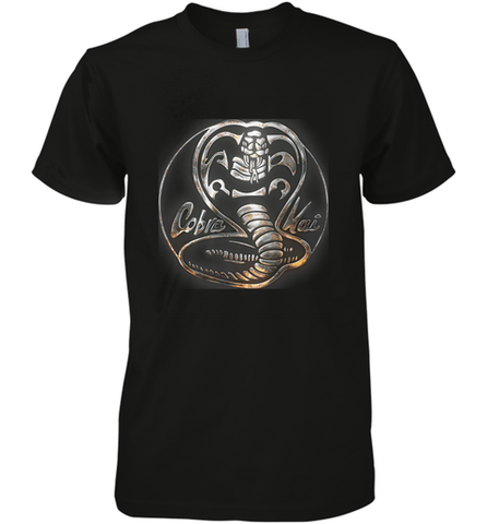 Cobra Kai Rusted Steel Snake Logo Men's Premium T-Shirt Men's Premium T-Shirt / Black / XS Men's Premium T-Shirt - belovedtshirt