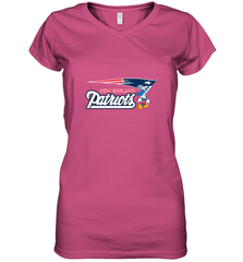 Nfl New England Patriots Champion Mickey Mouse Team Women's V-Neck T-Shirt Women's V-Neck T-Shirt - belovedtshirt
