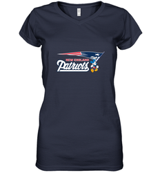 Nfl New England Patriots Champion Mickey Mouse Team Women's V-Neck T-Shirt