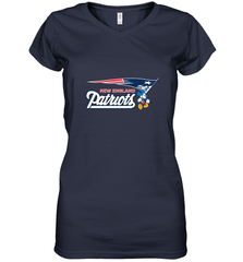 Nfl New England Patriots Champion Mickey Mouse Team Women's V-Neck T-Shirt Women's V-Neck T-Shirt - belovedtshirt