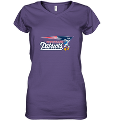 Nfl New England Patriots Champion Mickey Mouse Team Women's V-Neck T-Shirt Women's V-Neck T-Shirt - belovedtshirt