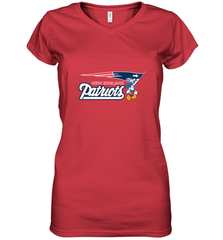 Nfl New England Patriots Champion Mickey Mouse Team Women's V-Neck T-Shirt Women's V-Neck T-Shirt - belovedtshirt