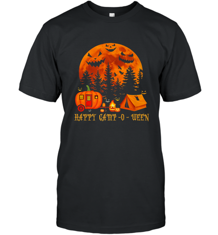 Happy Camp O Ween Funny Camping Halloween Costume Camper RV Men's T-Shirt Men's T-Shirt / Black / S Men's T-Shirt - belovedtshirt
