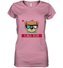 Boys California Bear _ Cali Kid Surf Women's V-Neck T-Shirt Women's V-Neck T-Shirt - belovedtshirt