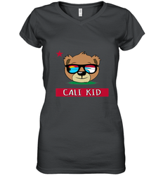 Boys California Bear _ Cali Kid Surf Women's V-Neck T-Shirt