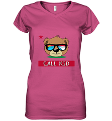 Boys California Bear _ Cali Kid Surf Women's V-Neck T-Shirt Women's V-Neck T-Shirt - belovedtshirt