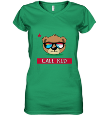 Boys California Bear _ Cali Kid Surf Women's V-Neck T-Shirt Women's V-Neck T-Shirt - belovedtshirt