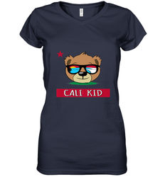 Boys California Bear _ Cali Kid Surf Women's V-Neck T-Shirt
