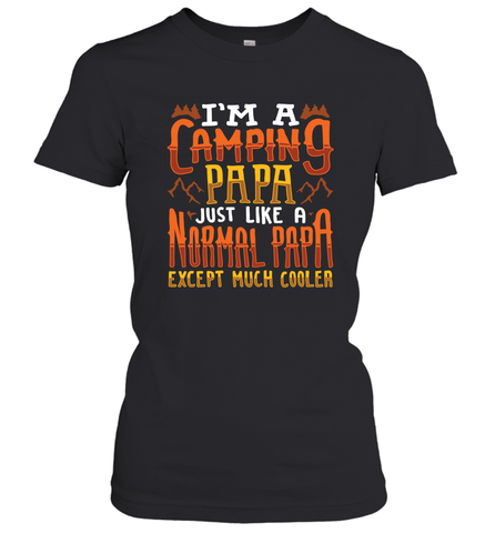 I'm A Camping Papa Camping Dad Gift Women's T-Shirt Women's T-Shirt / Black / XS Women's T-Shirt - belovedtshirt