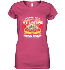 I've Been Called Lot Of Name But Papa Is My Favorite Women's V-Neck T-Shirt Women's V-Neck T-Shirt - belovedtshirt