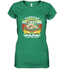 I've Been Called Lot Of Name But Papa Is My Favorite Women's V-Neck T-Shirt Women's V-Neck T-Shirt - belovedtshirt