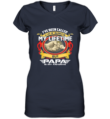 I've Been Called Lot Of Name But Papa Is My Favorite Women's V-Neck T-Shirt Women's V-Neck T-Shirt - belovedtshirt