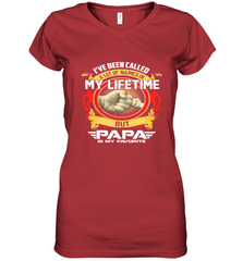 I've Been Called Lot Of Name But Papa Is My Favorite Women's V-Neck T-Shirt Women's V-Neck T-Shirt - belovedtshirt