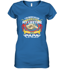 I've Been Called Lot Of Name But Papa Is My Favorite Women's V-Neck T-Shirt Women's V-Neck T-Shirt - belovedtshirt