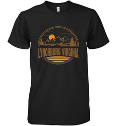 Vintage Lynchburg, Virginia Mountain Hiking Souvenir Print Men's Premium T-Shirt