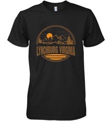 Vintage Lynchburg, Virginia Mountain Hiking Souvenir Print Men's Premium T-Shirt Men's Premium T-Shirt - belovedtshirt