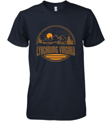 Vintage Lynchburg, Virginia Mountain Hiking Souvenir Print Men's Premium T-Shirt Men's Premium T-Shirt - belovedtshirt