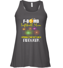 F Bomb Softball Mom Women's Racerback Tank Women's Racerback Tank - belovedtshirt