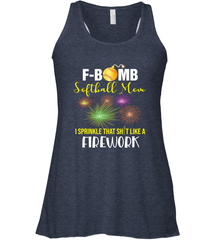 F Bomb Softball Mom Women's Racerback Tank Women's Racerback Tank - belovedtshirt