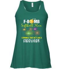 F Bomb Softball Mom Women's Racerback Tank Women's Racerback Tank - belovedtshirt